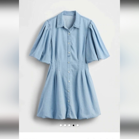GAP Dresses & Skirts - NWT GAP Light Blue Button-Up Mini Dress